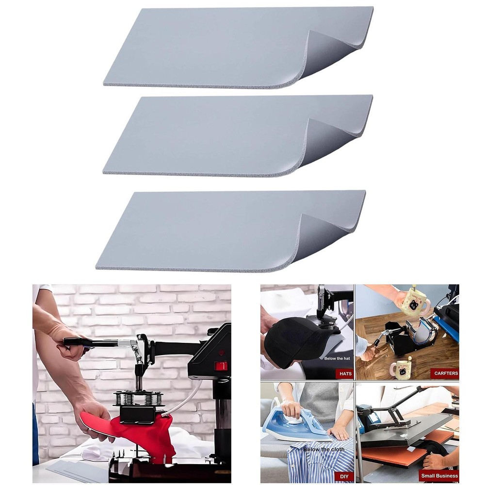 3x Silicone Pads Hat Press Accessories Practical Professional Durability