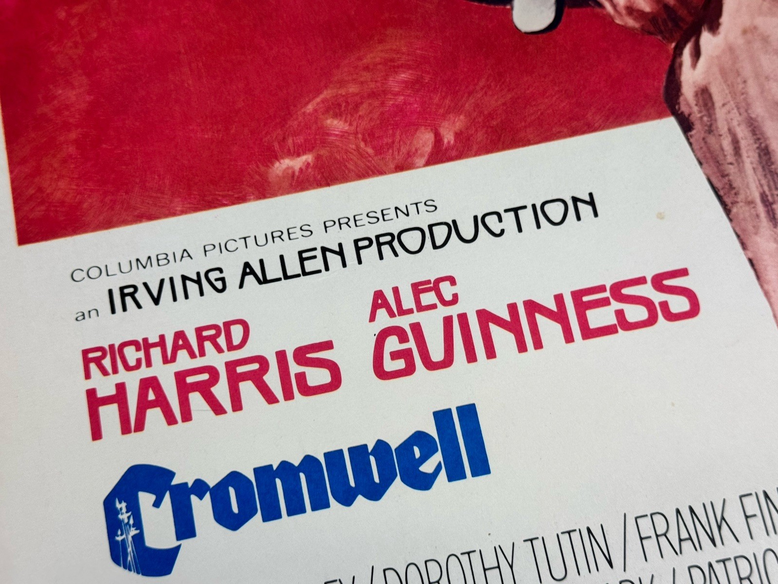 1969 Movie Poster, Card "CROMWELL" Starring Richard Harris, Alec Guinness 22x14"