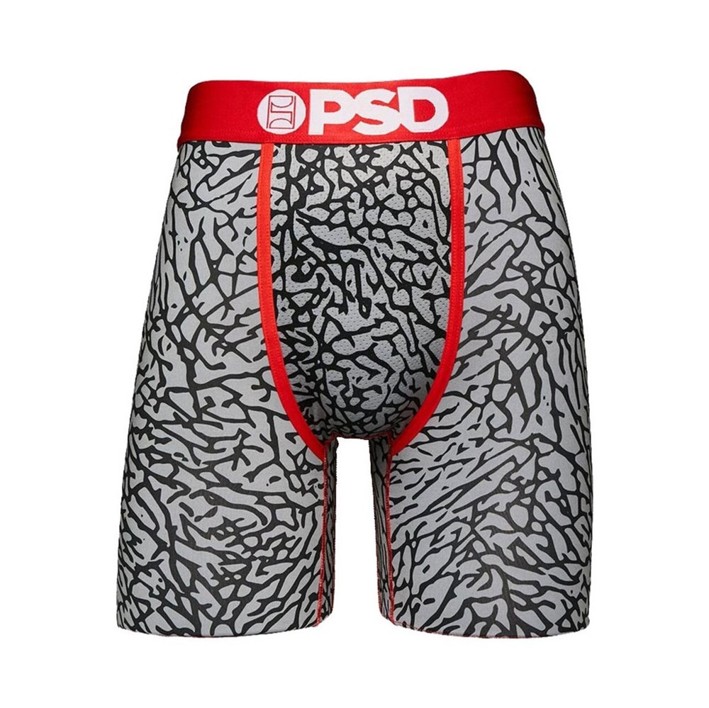 PSD Grey Black Red ELEPHANT Boxer Briefs Mesh Front & Back Panel Men's NWT **