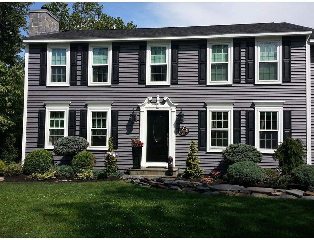 Custom White Raised Panel Shutters - 14.5"W x 36"H (Pair)