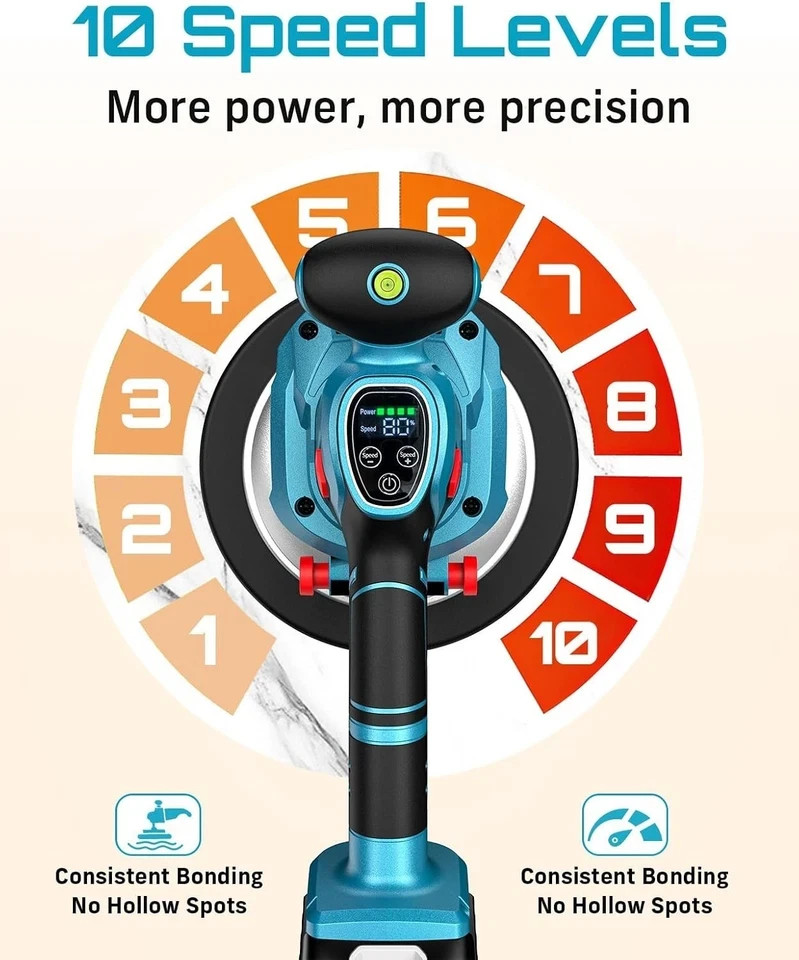 10-Hour Battery Tile Vibration Tool with 145mm Suction: Reliable and Versatile