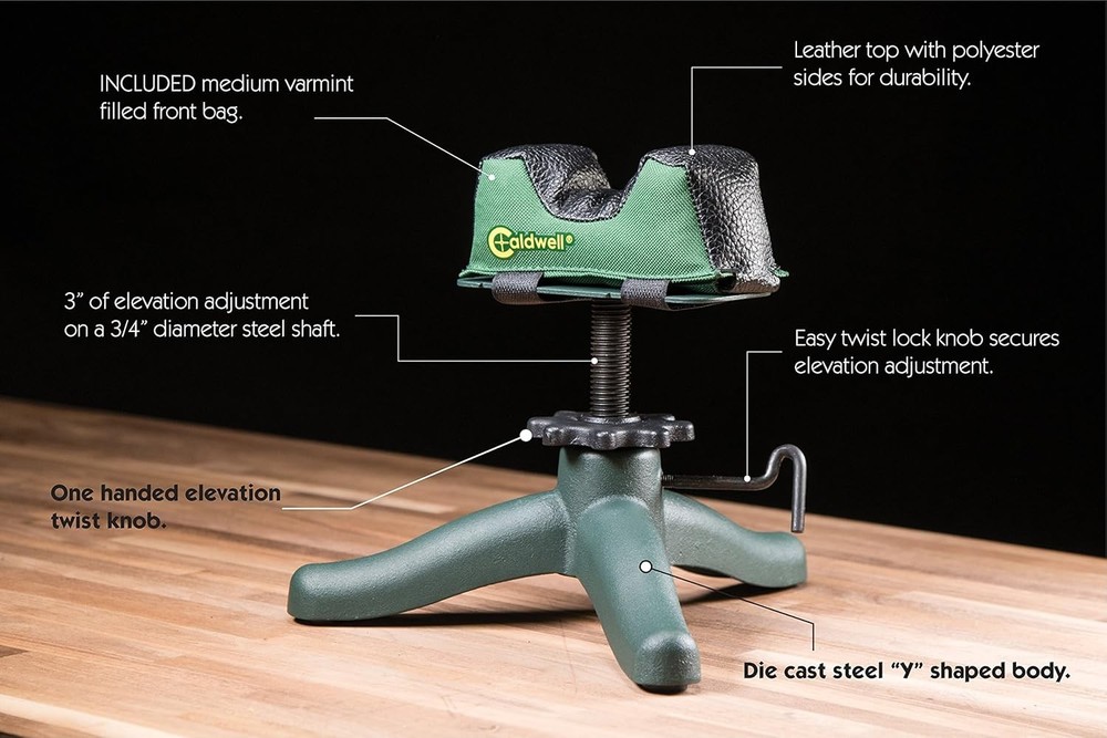 the Rock Front Shooting Rest with Adjustable Elevation, Recoil Reducing, Interch