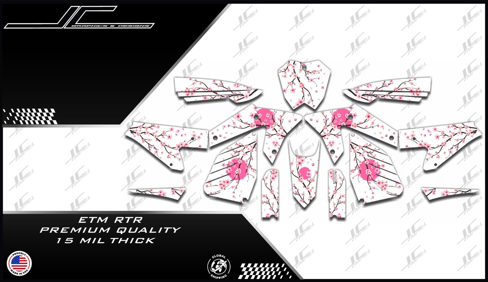 ETM RTR graphics kit decals  THICK AND HIGH GLOSS .....