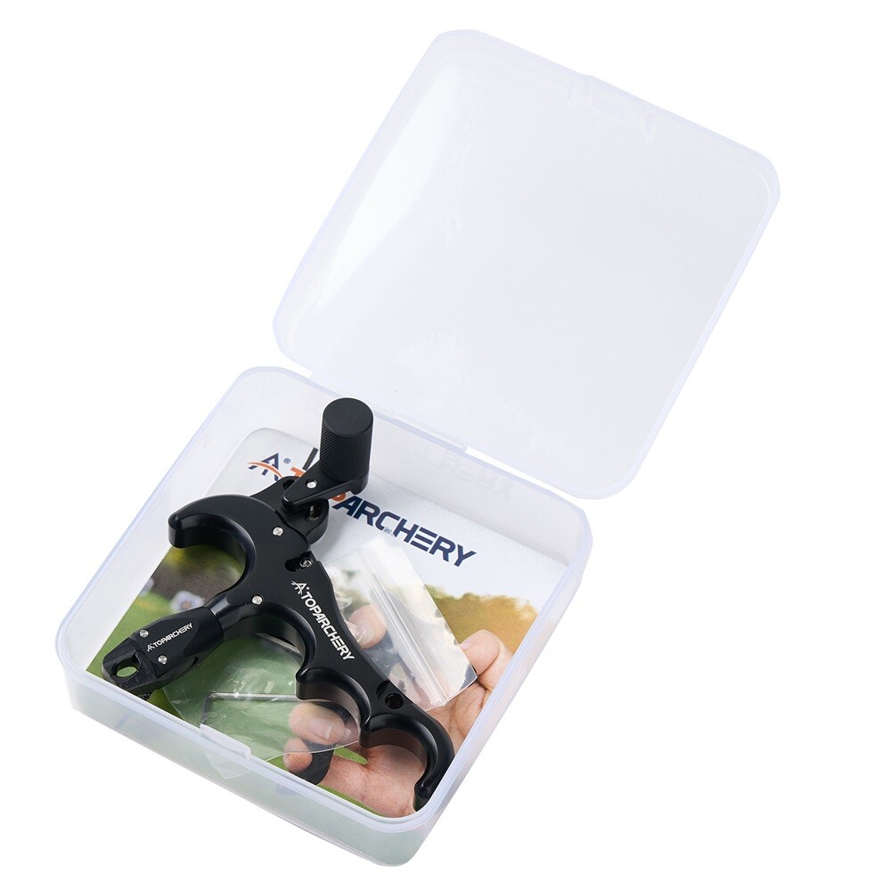 Archery Adjustable Rotate 360° Thumb Compound Bow Release Aid 4-Finger Release