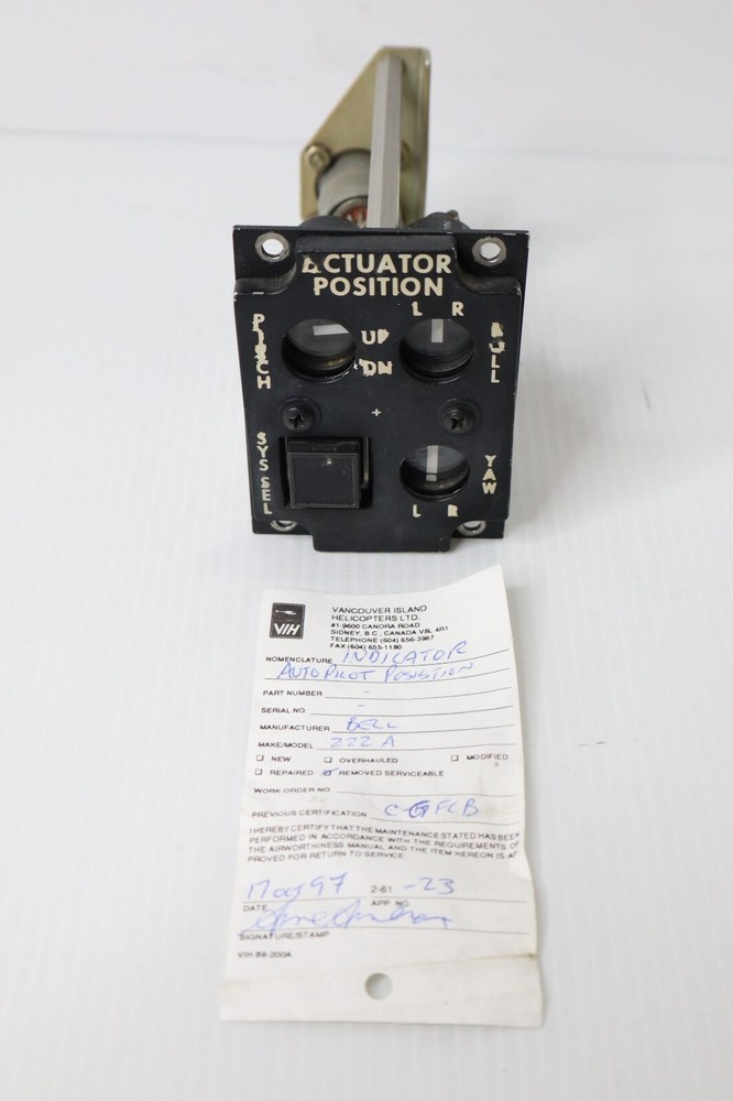 Bell Helicopter 222A Autopilot Position Indicator 20242005-104 Removed Working