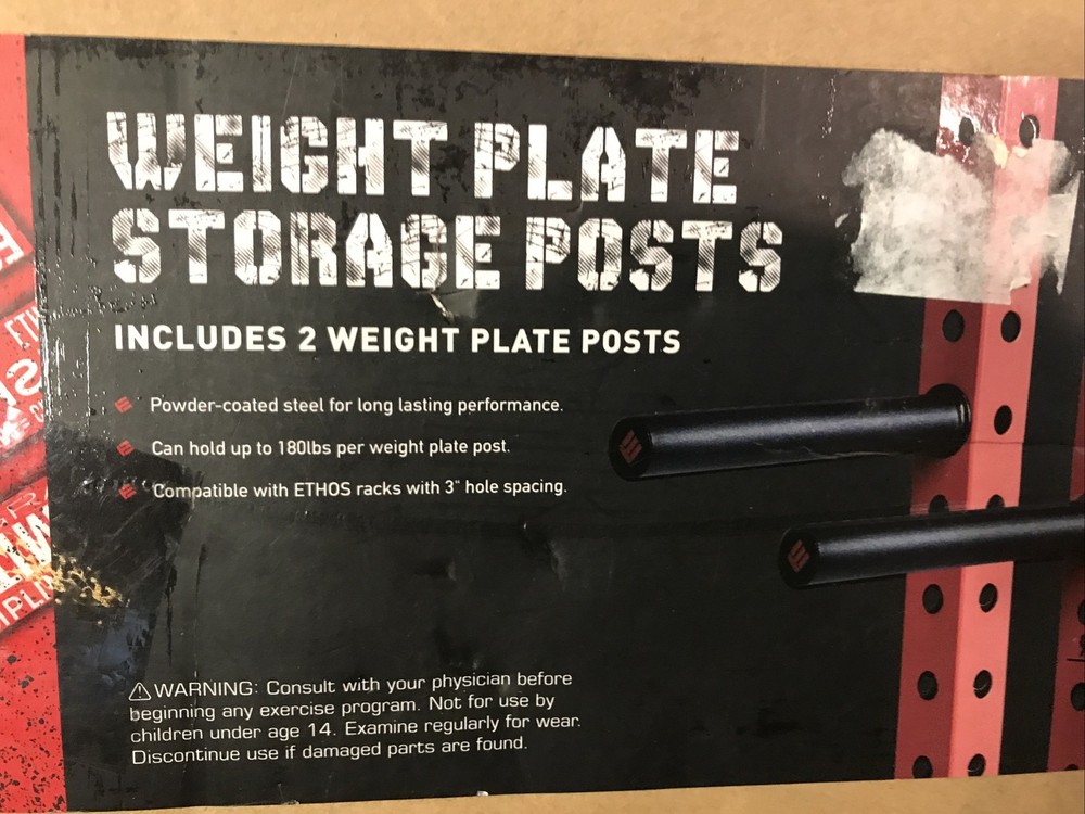 **ETHOS WEIGHT PLATE STORAGE POSTS ~SET OF TWO ~READ~