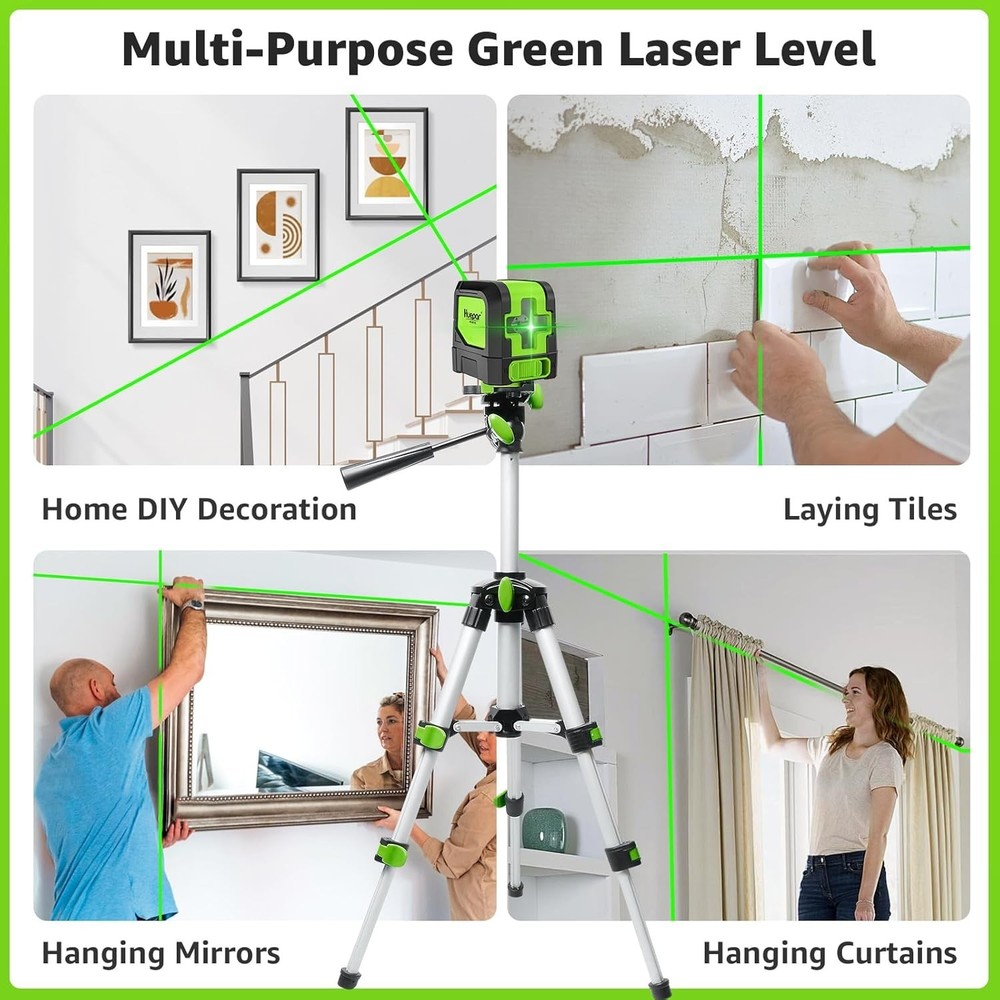 Professional 100Ft Self-Leveling Green Laser Level with 360° Magnetic Function