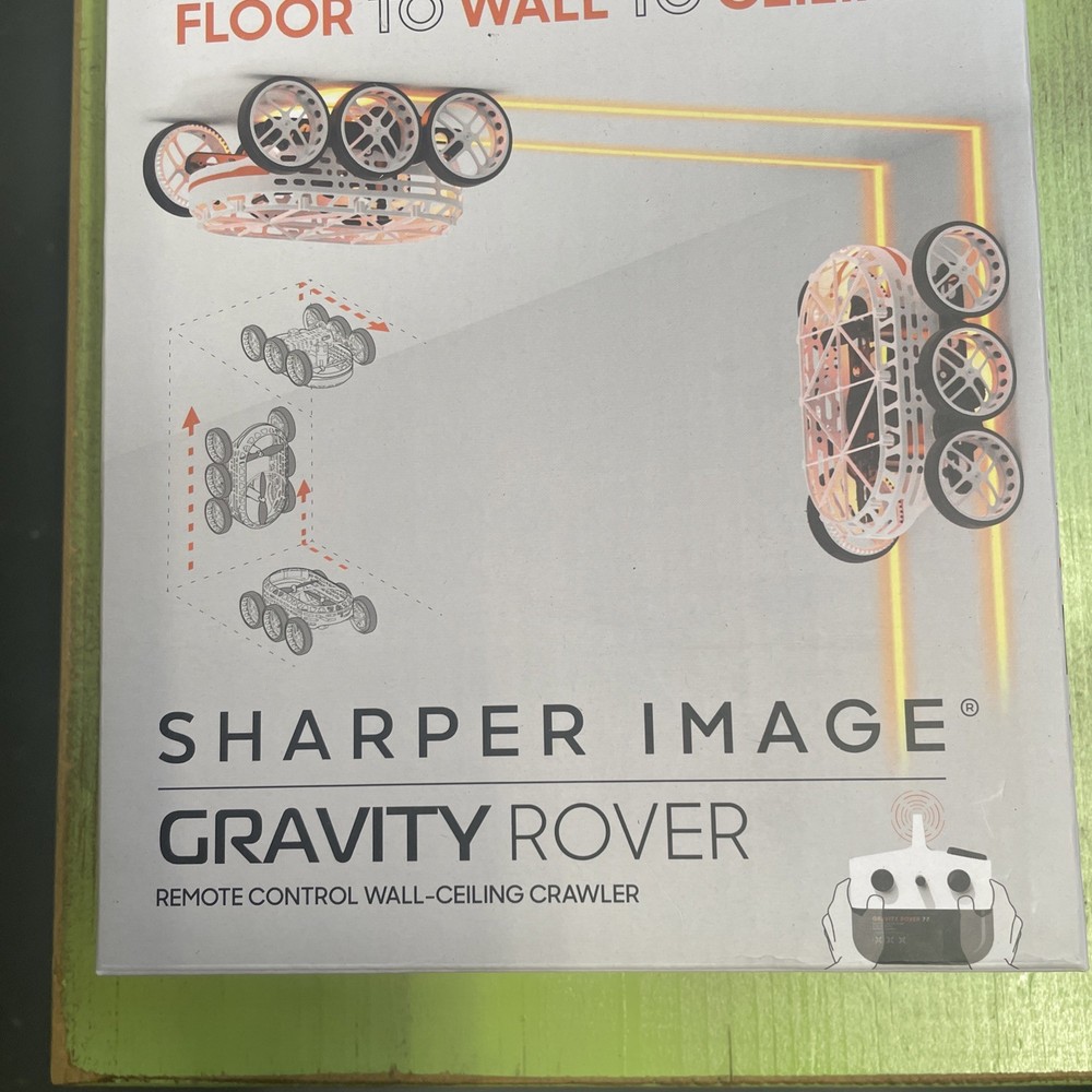 Sharper Image Gravity Rover Remote Control Wall Ceiling Crawler New In Box 2020
