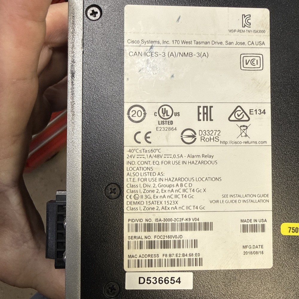 Cisco ISA 3000-2C2F-K9 V04