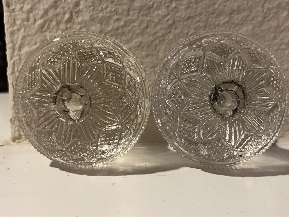 Early Old Antique Pressed / Sandwich Glass Cabinet / Drawer Pulls / Knobs