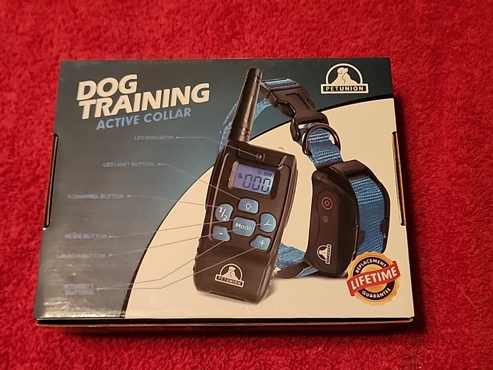 Petunion Dog Training Active Collar Blue 4 Training Mode Pet 1,200' Range New