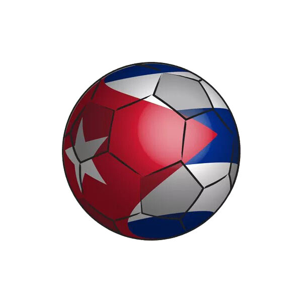 Cuba Soccer Ball Sticker Decal