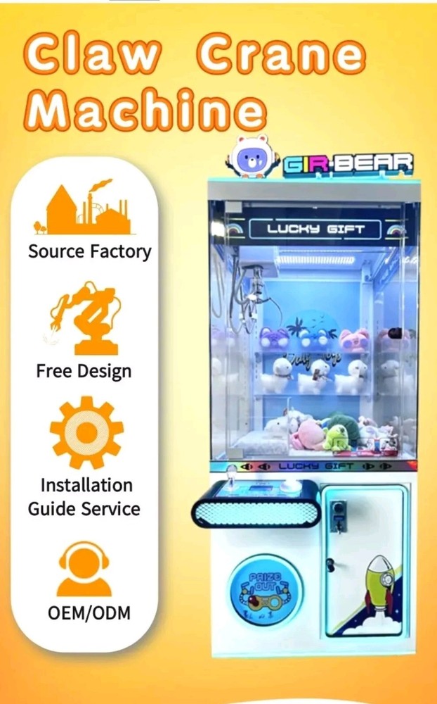 GIR•BEAR 🧸, Lucky Claw Machine Prize,Skill Redemption Vending Machine Arcade