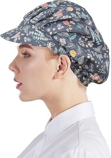 3pcs Chef Hats for Women Men Chef Caps Work Hats Kitchen Cooking Bakers Hat f...