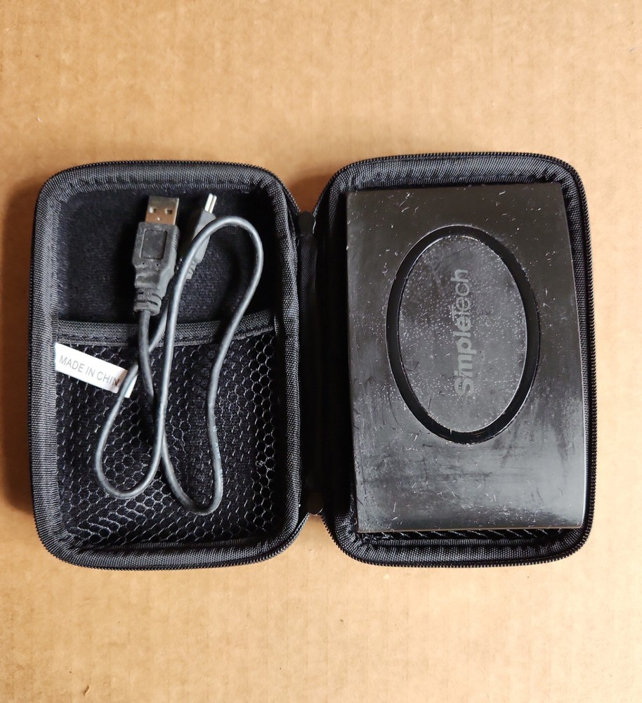 SimpleTech 3 External Hard Drives USB 500GB w/ Cable & Case 5x3 Read Description