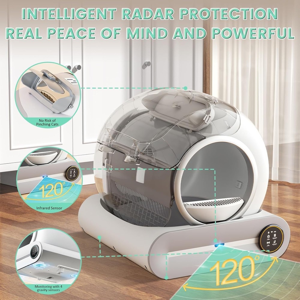 Self Cleaning Cat Litter Box, Automatic Kitty Litter Box, Auto Litter Robot