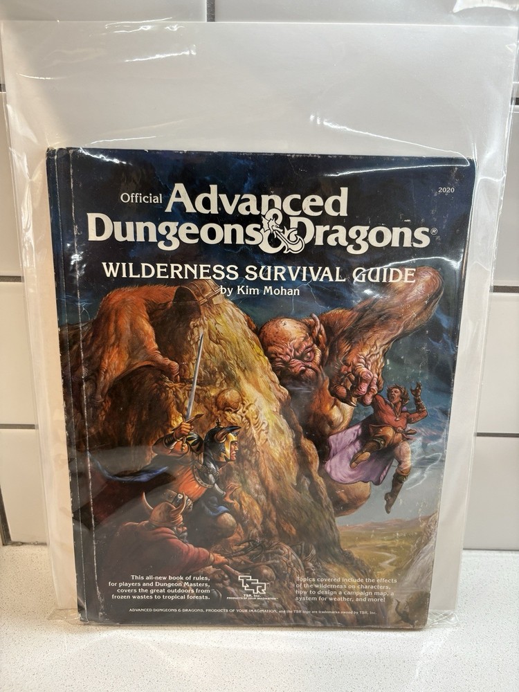 Advanced Dungeons & Dragons Wilderness Survival Guide By Kim Mohan 1986