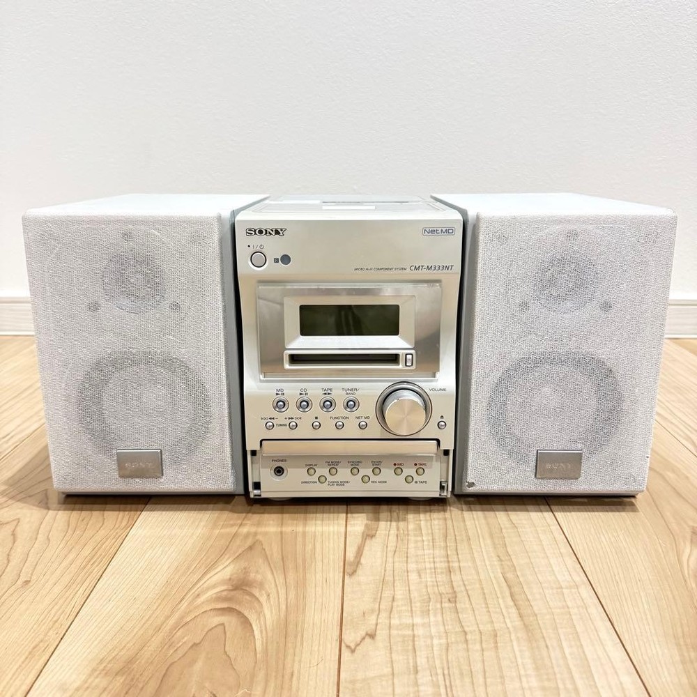 Sony CMT-M333NT CD MD Cassette Micro Component System Tested Japan