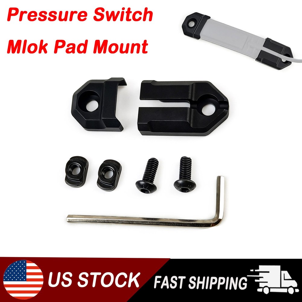 Metal For M300 M600 Flashlight Remote Pressure Switch Pad Mlok Mount Accessory