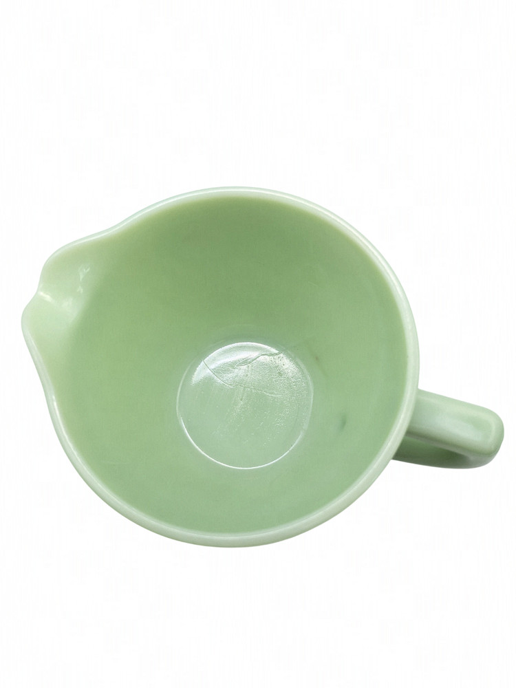 Vintage Jadeite 2 Cup Measuring Pitcher with Sunflower Bottom Glows