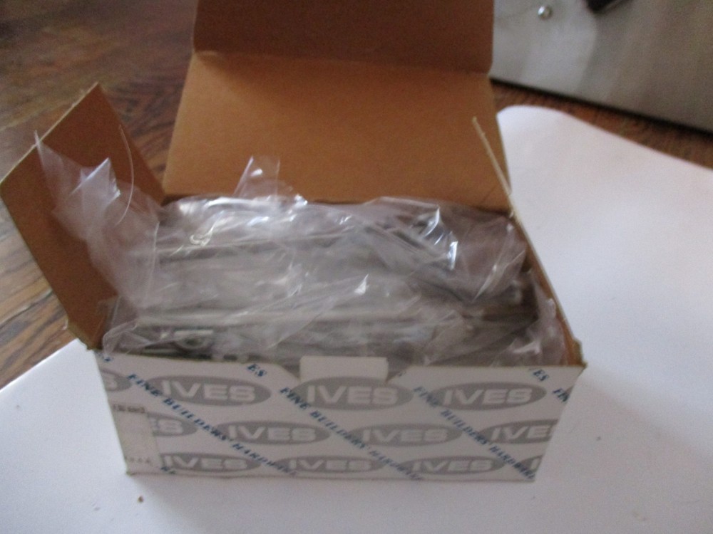 NEW 10 PC BOX IVES 6" SURFACE BOLT BRUSHED CHROME 043 B26D-6"