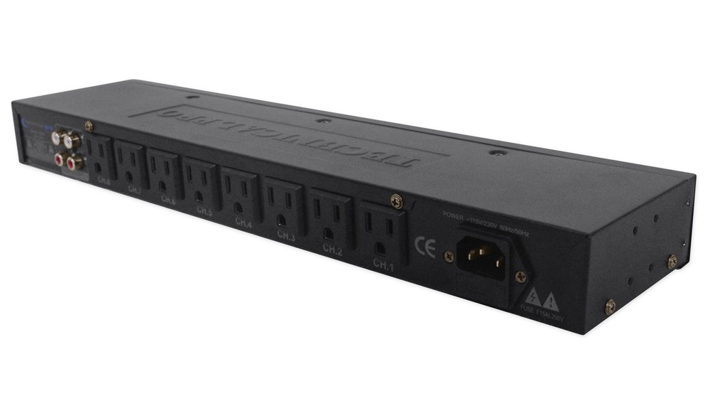 Technical Pro DB30 1U Rack Mount dB Decibel Meter Display+8 Outlet Power Supply