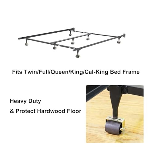 Heavy Duty Steel Stem Bed Frame Wheels Casters Rollers with Plastic Inserts,