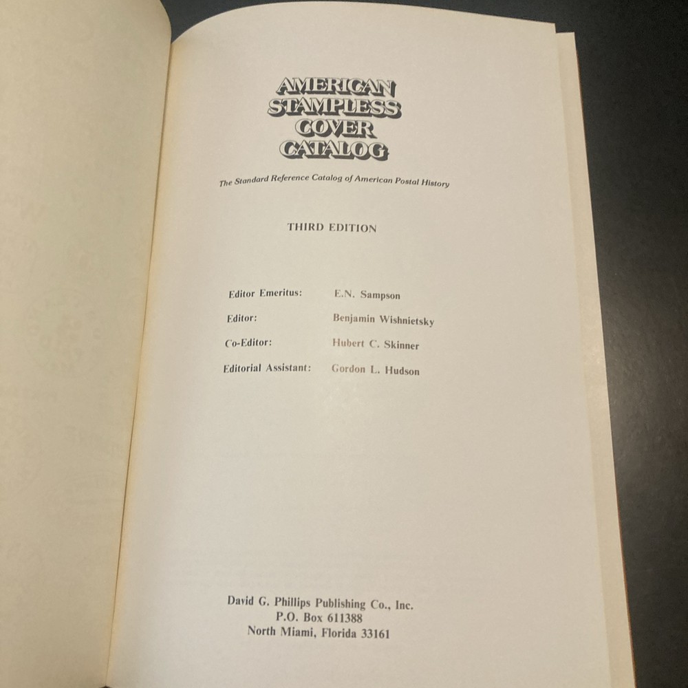 American Stampless Cover Catalog, Third Edition, Hardcover