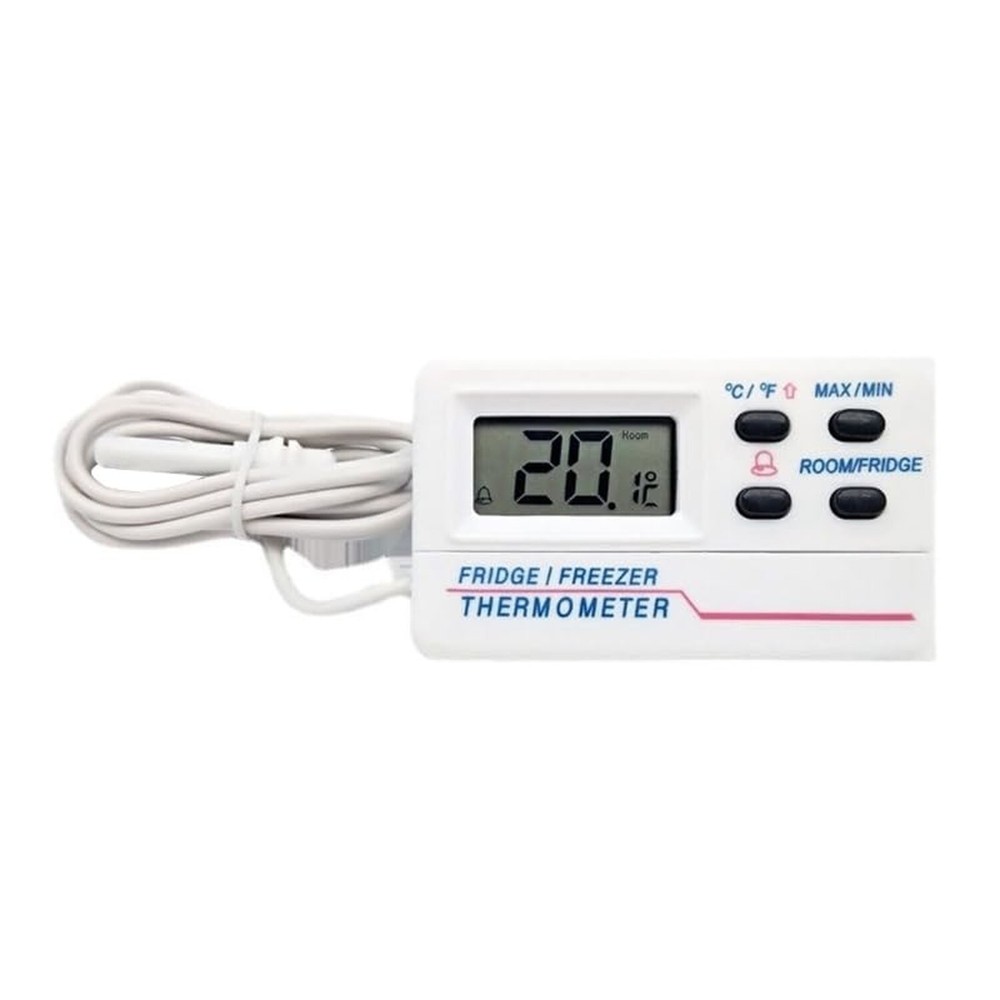LCD Fridge Freezer Thermometer Digital Refrigerator Thermometer with 2 Sensor...