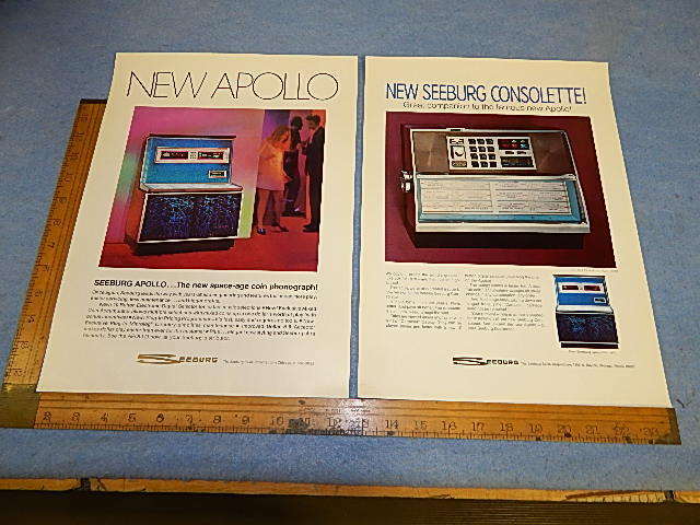 Seeburg LS3 Apollo & DEC Consolette Advertising Posters (11" x 14")