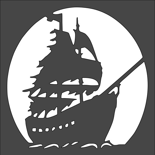 8"x8" Clear Plastic Stencil - Ship (RE149)*****