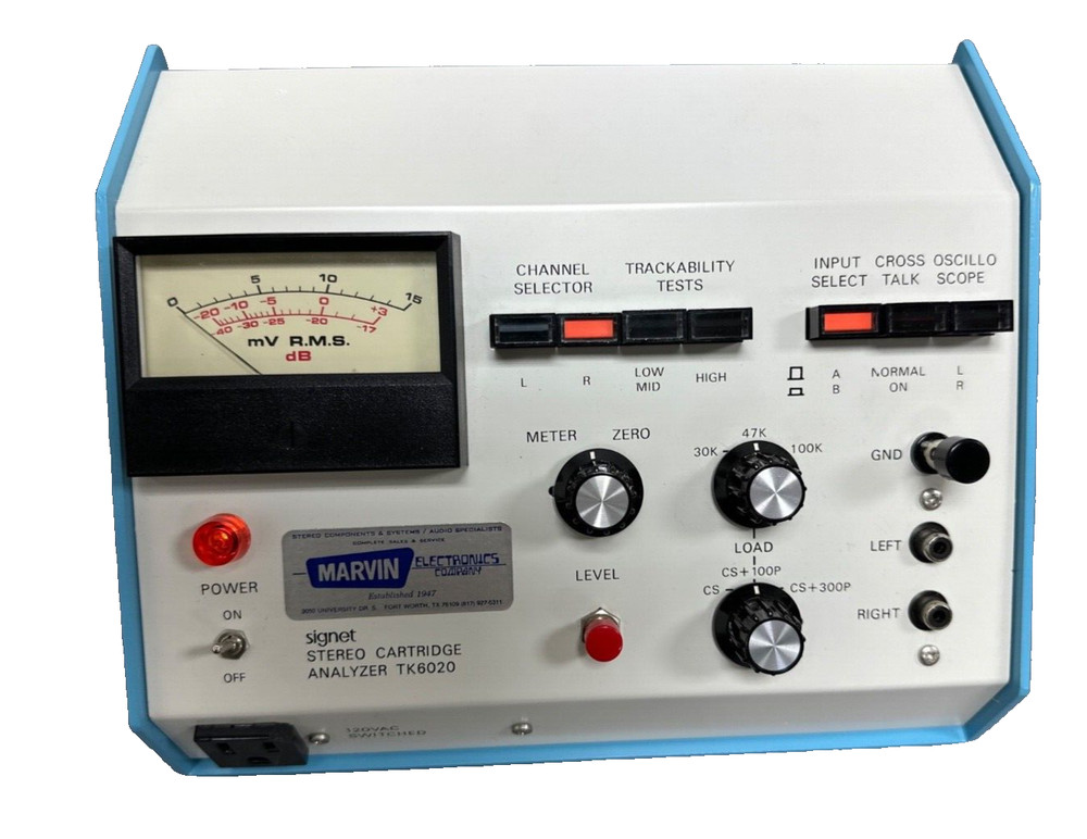 Signet Cartridge Analyzer TK6020 Record Player Audio Test Equipment