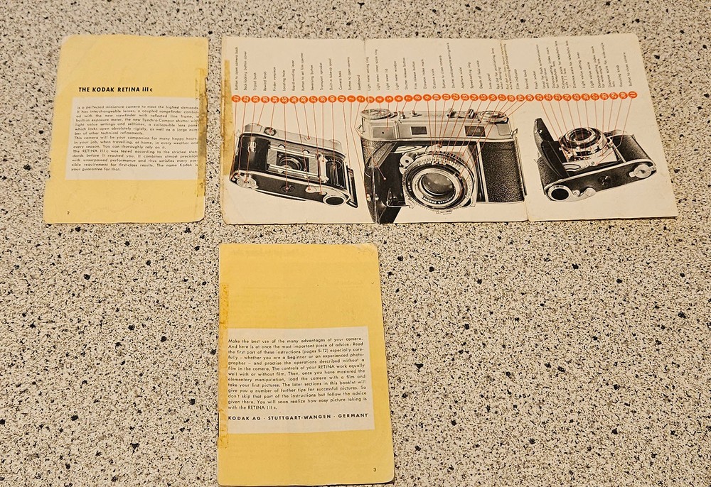Kodak Retina IIIc Instruction Manual User Guide