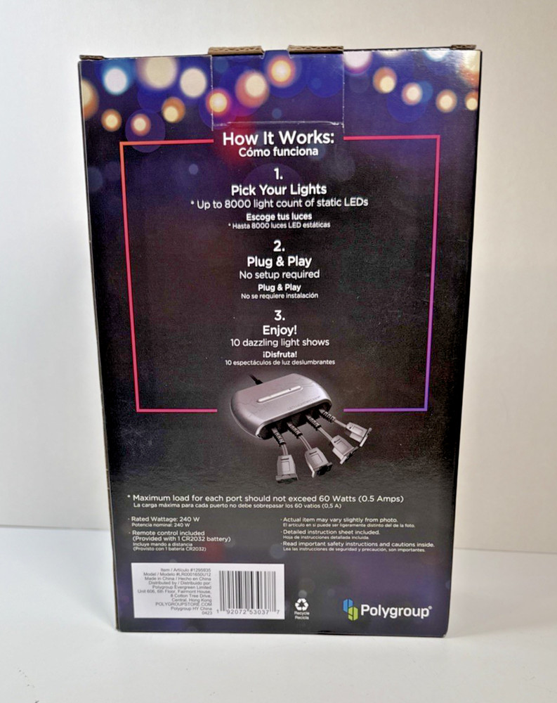 Lumations LED Light Wizard With Remote Light Show New