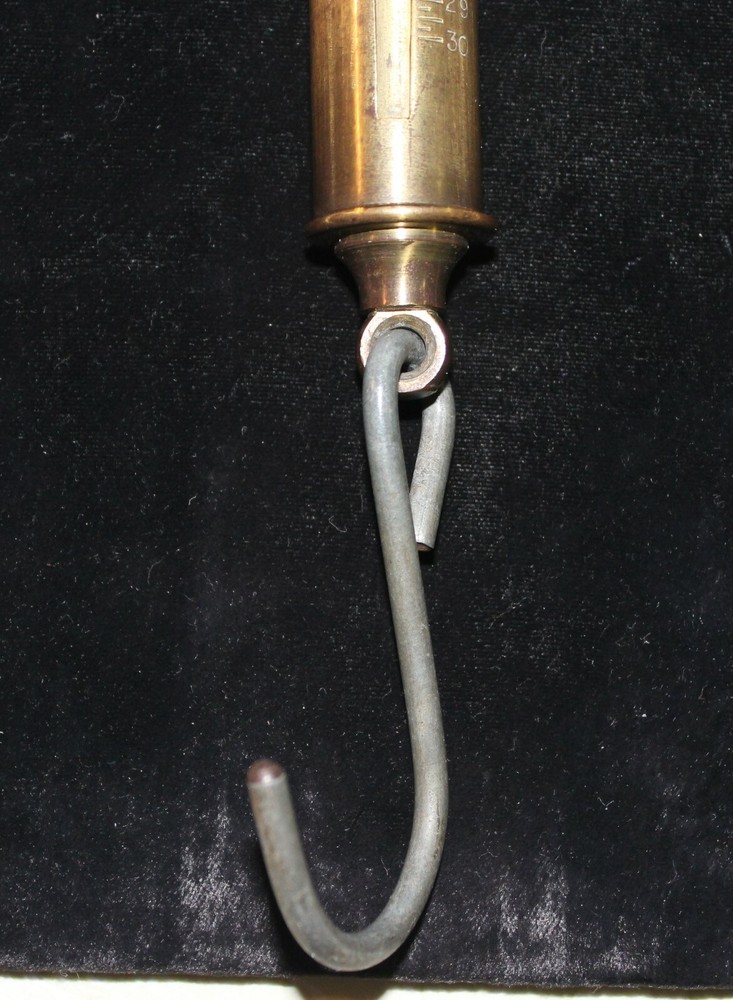 VINTAGE BRASS 30LB CHATILLON SLIDE SCALE WITH HOOK