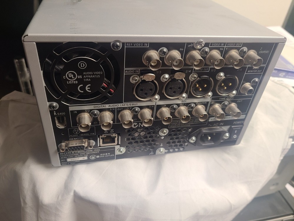 Sony XDCAM Recorder PDW-1500 Player Compact Deck Low Hours