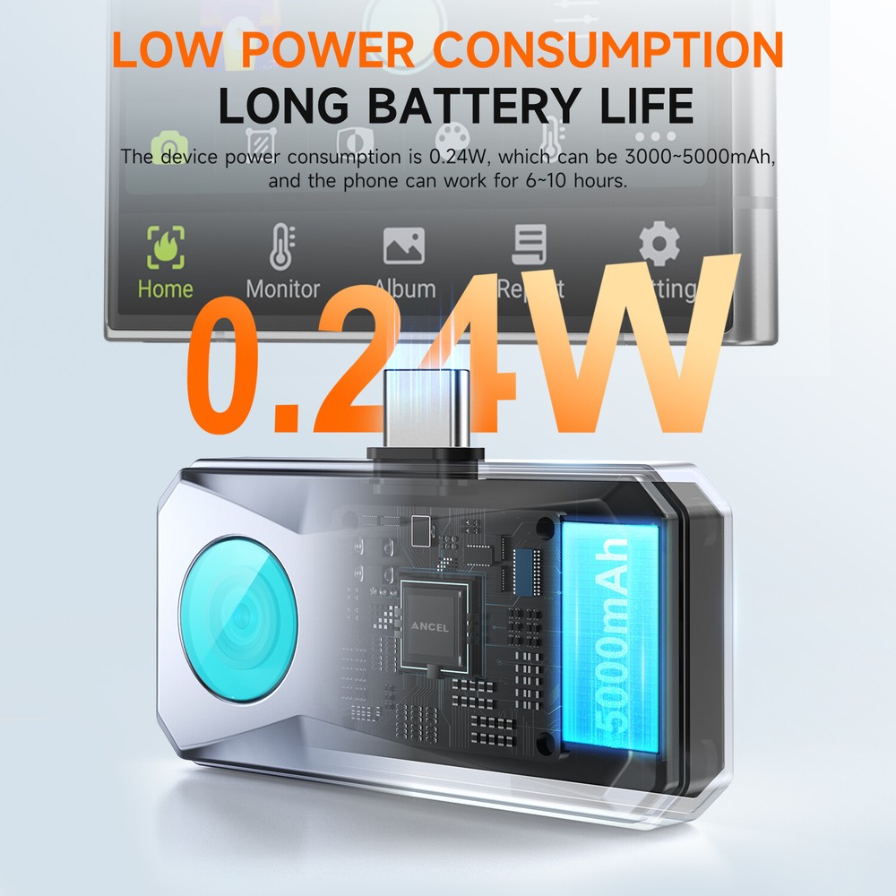 Thermal Imaging Camera External Infrared Thermal Imager for Android Type-C Gary