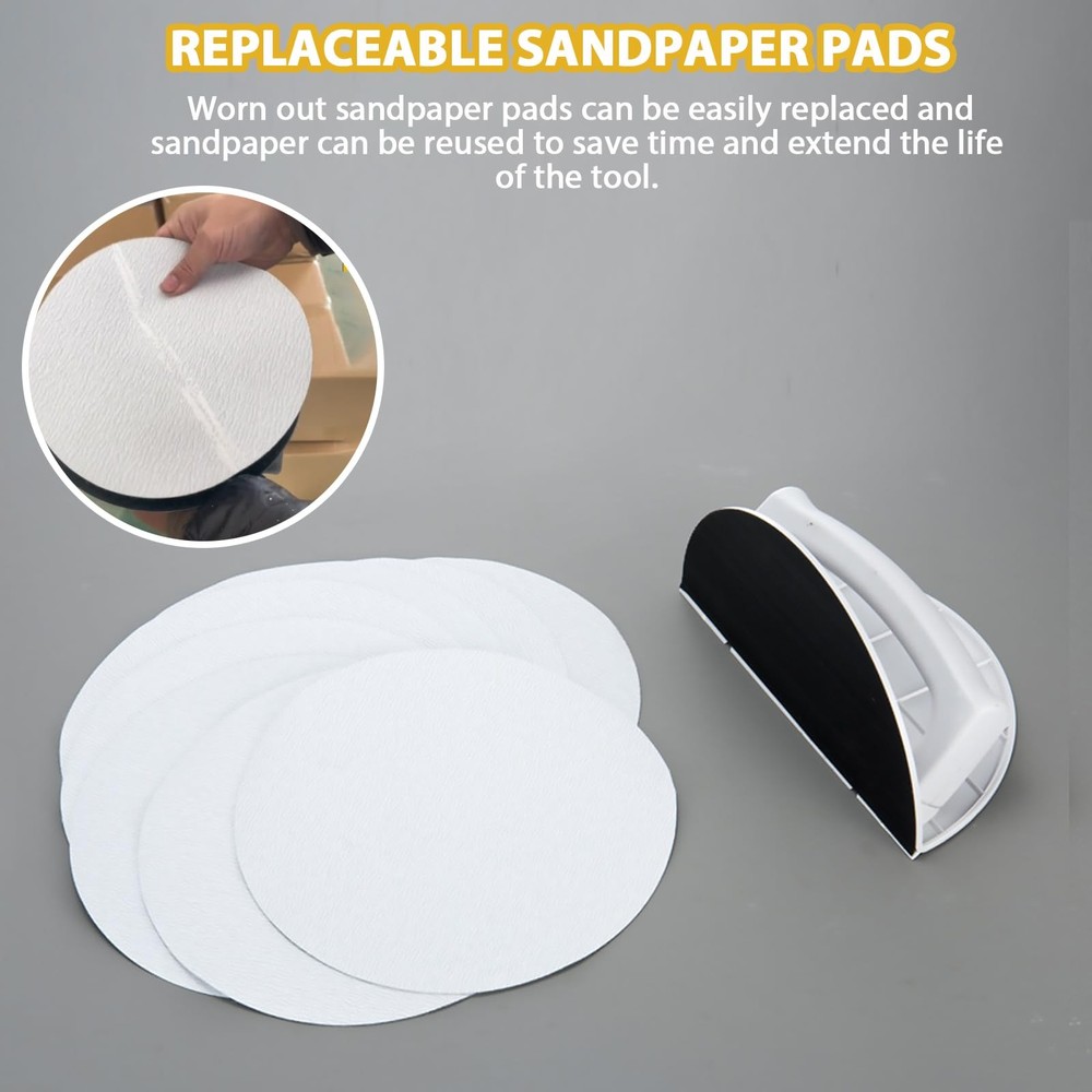 Right Angle Semi-Circular Angle Sanding Tool, Multi-Functional Semi-Round Cor...