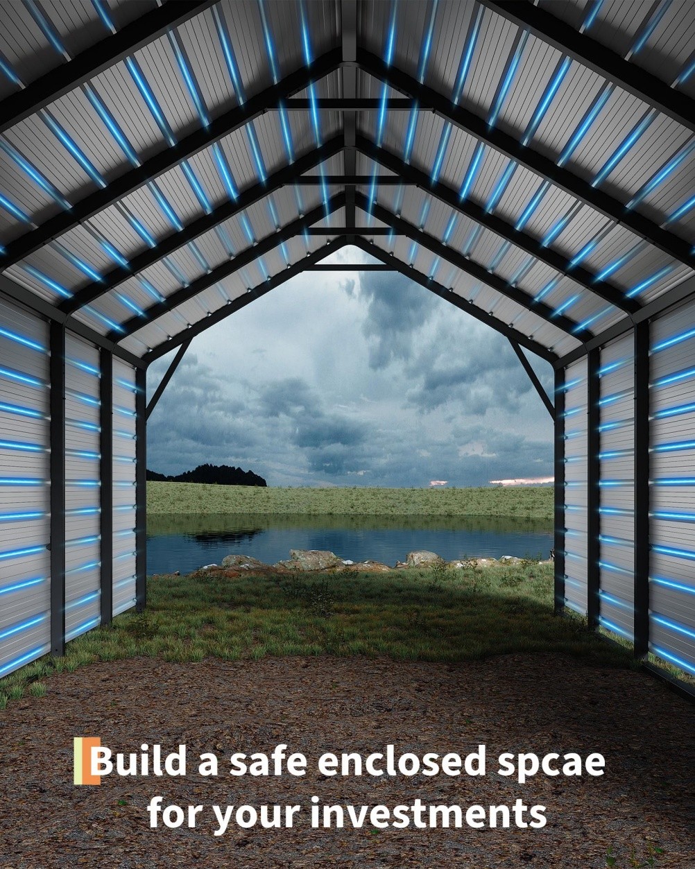 16X Roofing Panels for Metal Carport 13x26ft 13x21ft 13x16ft Metal Carport Kits