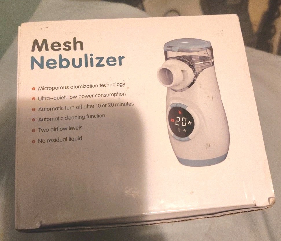 Mayluck Portable Nebulizer Rechargeable Auto-Cleaning LED Display 3 Modes