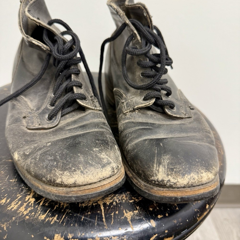 Pre WWII US Navy Service Shoes Leather Boots Small