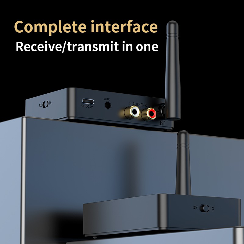 Reception Transmitter 2 in 1 Bluetooth-Compatible V5.3 Audio Adapter AptX/HD/LL