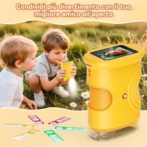 1000X Handheld Digital Microscope for Kids with 2.0" IPS Screen, Portable STEM S