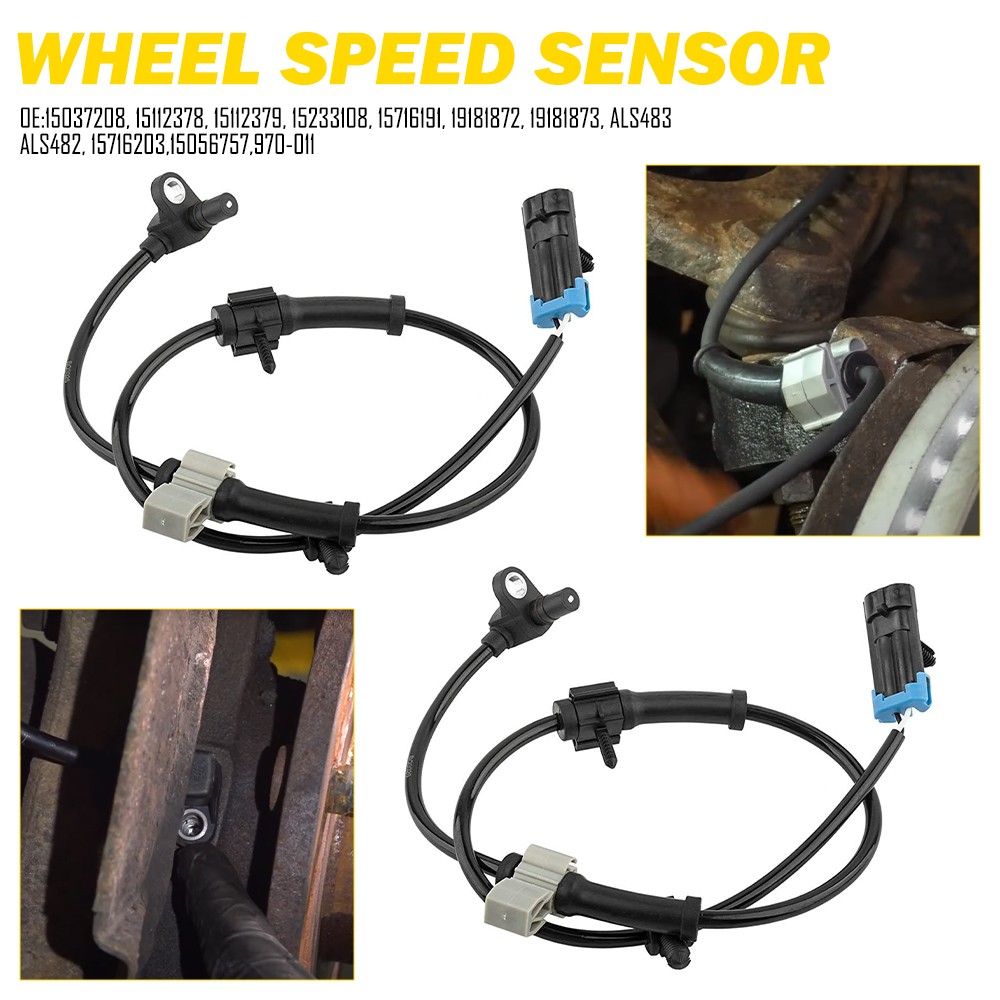 Front Left&Right ABS Wheel Speed Sensor For 1999-2007 Chevy Silverado 1500 2500