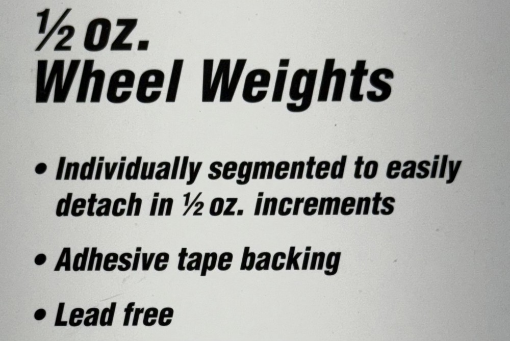 1\2 oz Stick on Weights (4)