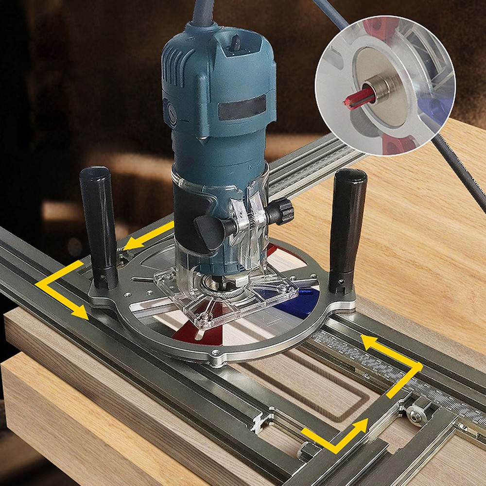 Trimming Machine Milling Grooving Engraving Guide Rail Adjustable Backing NMFB