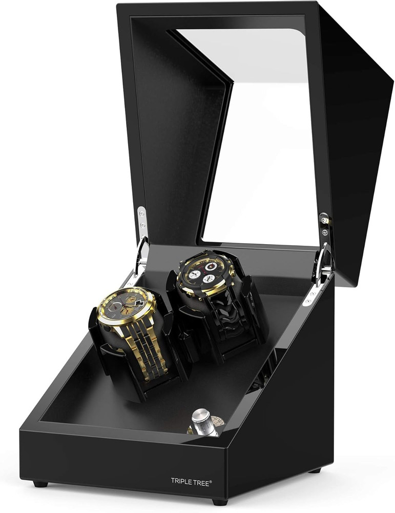 TRIPLE TREE Double Watch Winder for Automatic Watches, Automatic Watch Winder Bo