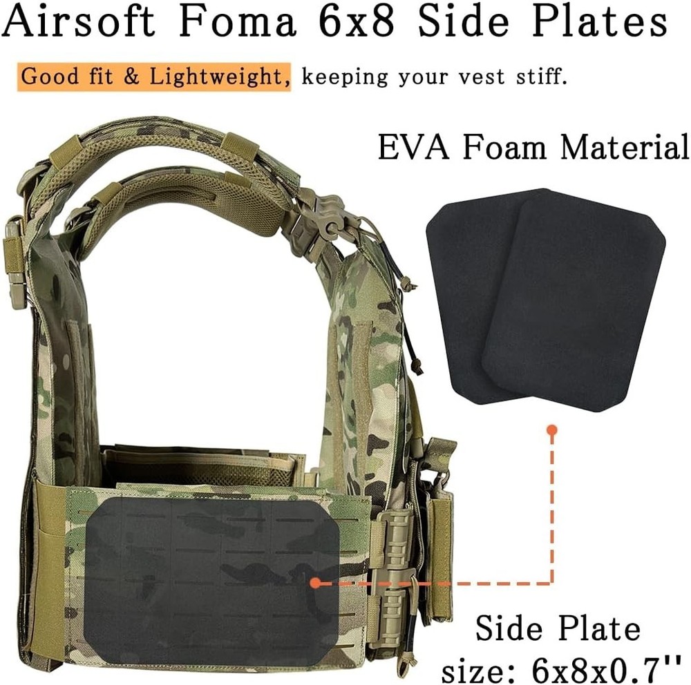 Authentic Tactical Foam Plates - 2-Pack Medium EVA Dummy Side Plates for Vests
