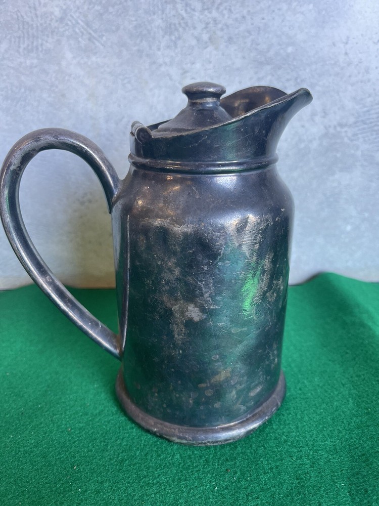 1900's Reed & Barton Methodist Hospital Silver Soldered Engraved Pot Pitcher Jug