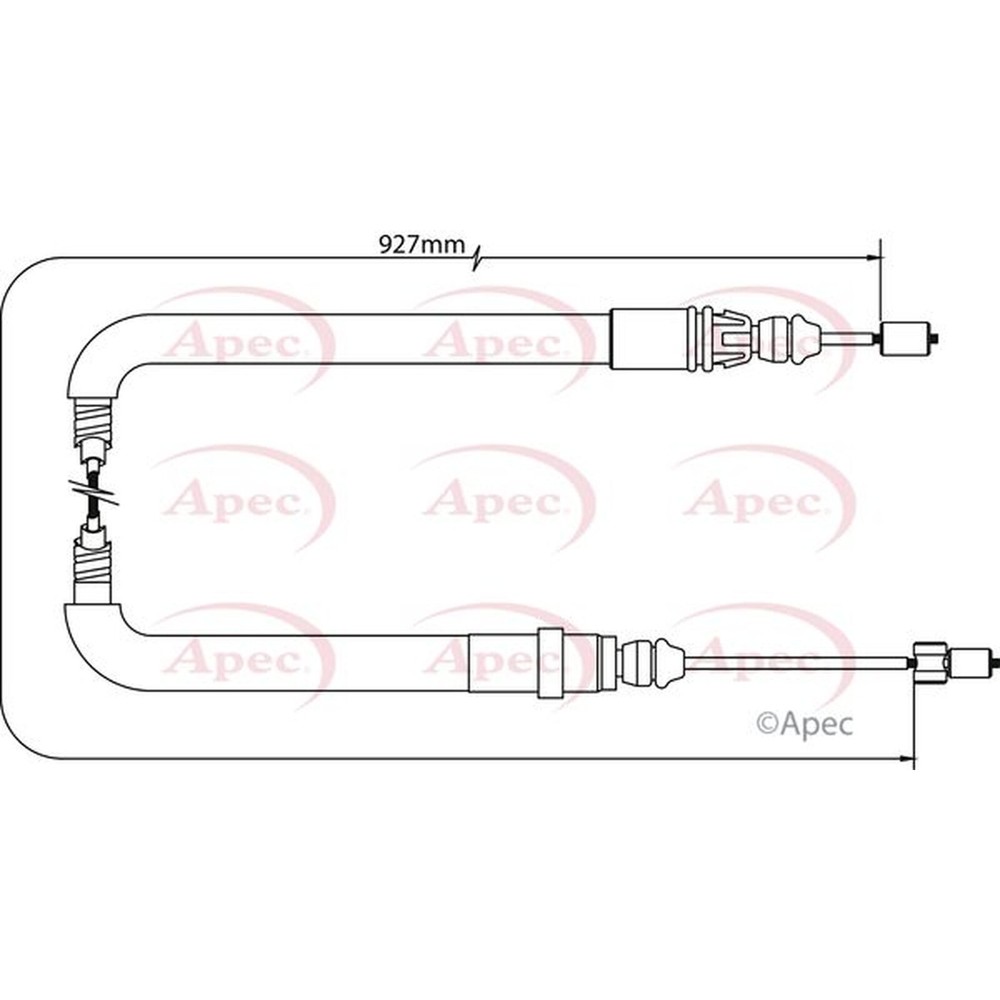 Apec Brake Cable CAB1050 - Engineered for Performance to Match OE Quality